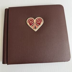 Creative Memories 7x7 Brown with Heart Scrapbook Cover Only Album NEW